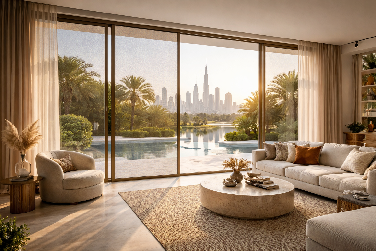 Insect screen installed on sliding glass door in a modern UAE villa allowing fresh air while blocking mosquitoes